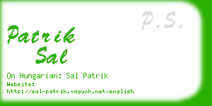 patrik sal business card